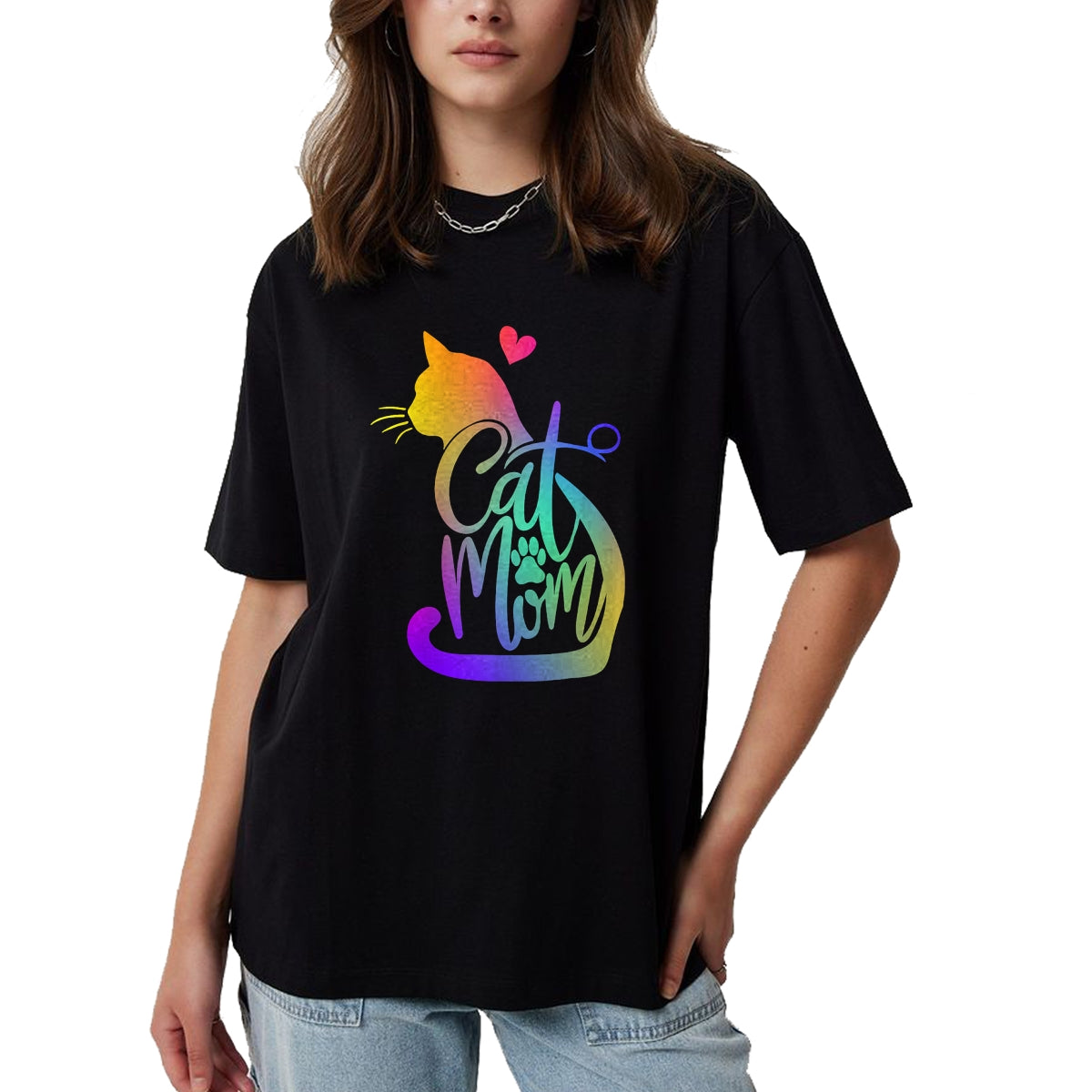 Cat Love Shirt, Funny Cat Lover Gift UnisexT-Shirt/Hoodie/Sweatshirt HLT00 - Cat Mom Cat Lover Cute Mother_s Day Mama I Love My Cat T-Shirt