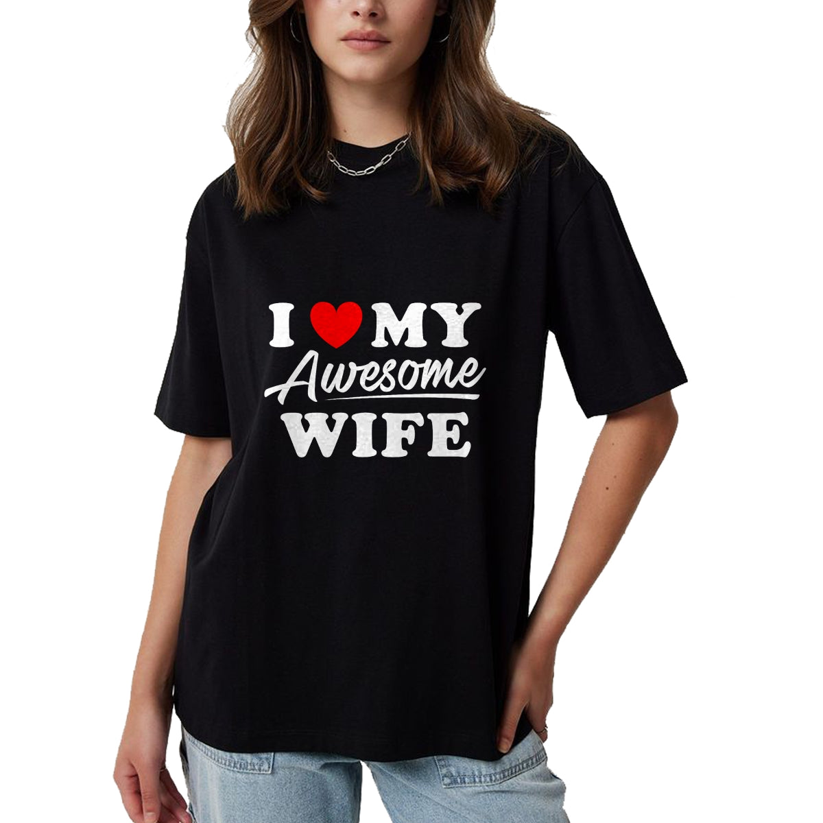 Best Husband Shirt, Wife and Husband Unisex T-Shirt/Hoodie/Sweatshirt HLT00 - I Love My Awesome Wife T Shirt for Men T-Shirt