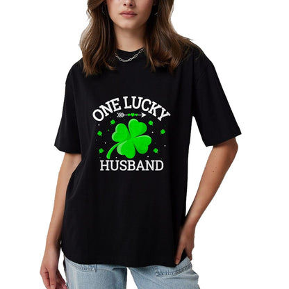 Best Husband Shirt, Wife and Husband Unisex T-Shirt/Hoodie/Sweatshirt HLT00 - One Lucky Husband Matching St Patrick_s Day T-Shirt