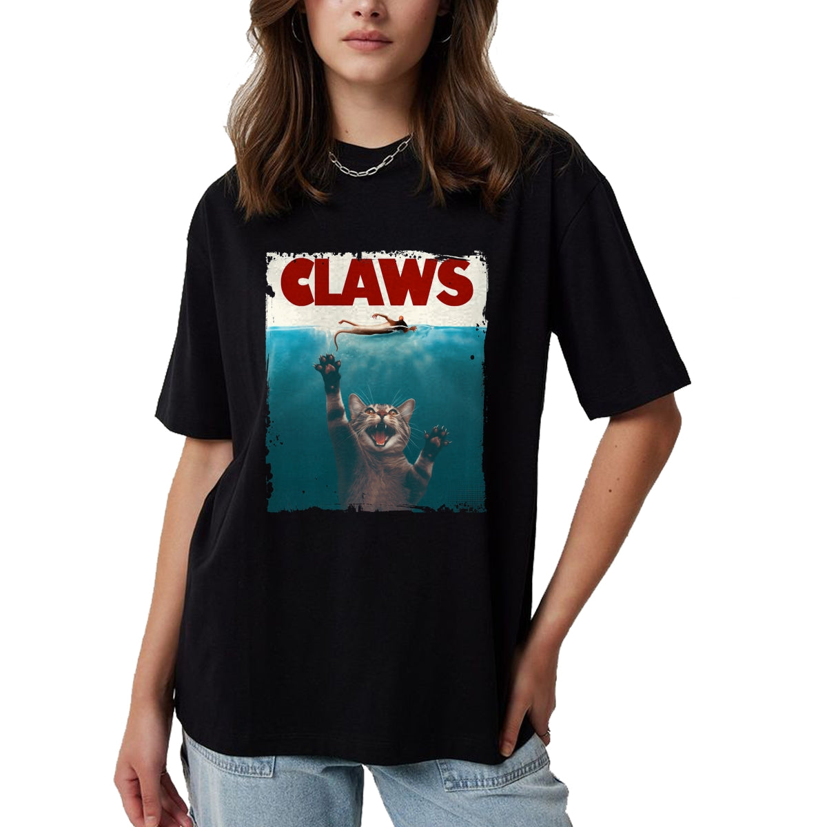 Cat Love Shirt, Funny Cat Lover Gift UnisexT-Shirt/Hoodie/Sweatshirt HLT00 - Claws Funny Cat I Love Cat Paws Cat Parody Animal Lover T-Shirt