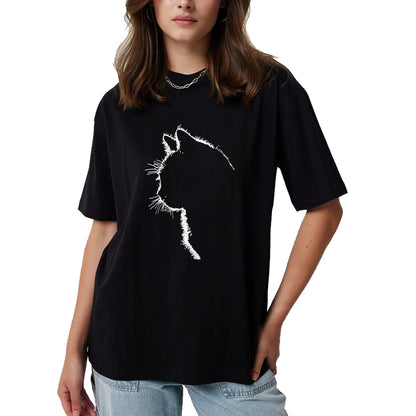 Cat Love Shirt, Funny Cat Lover Gift UnisexT-Shirt/Hoodie/Sweatshirt HLT00 - Cat Apparel Women with Cat Illustration T-Shirt Small