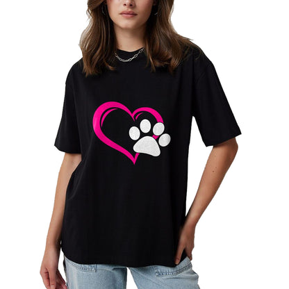 Cat Love Shirt, Funny Cat Lover Gift UnisexT-Shirt/Hoodie/Sweatshirt HLT00 - Cute I Love My Dog Puppy Cat Paw Heart T-Shirt
