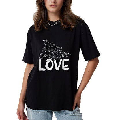 Cat Love Shirt, Funny Cat Lover Gift UnisexT-Shirt/Hoodie/Sweatshirt HLT00 - I Love My Cat Dog Animal Paws T-Shirt for Men Women Kids