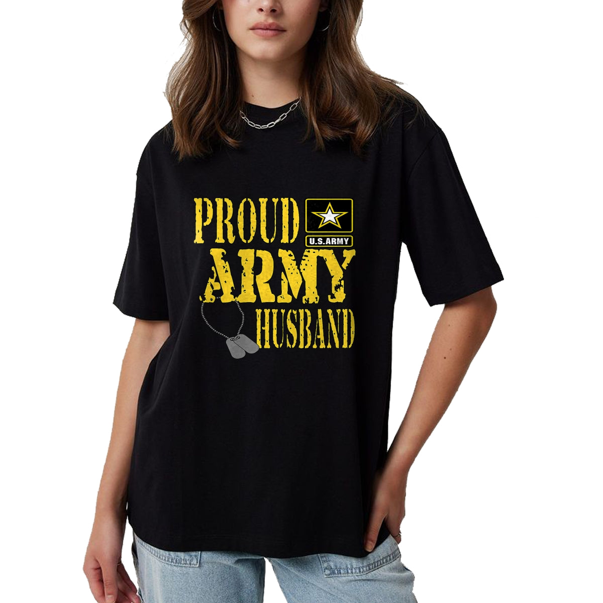 Best Husband Shirt, Wife and Husband Unisex T-Shirt/Hoodie/Sweatshirt HLT00 - Mens Proud Army Husband Shirt Military Pride T Shirt T-Shirt