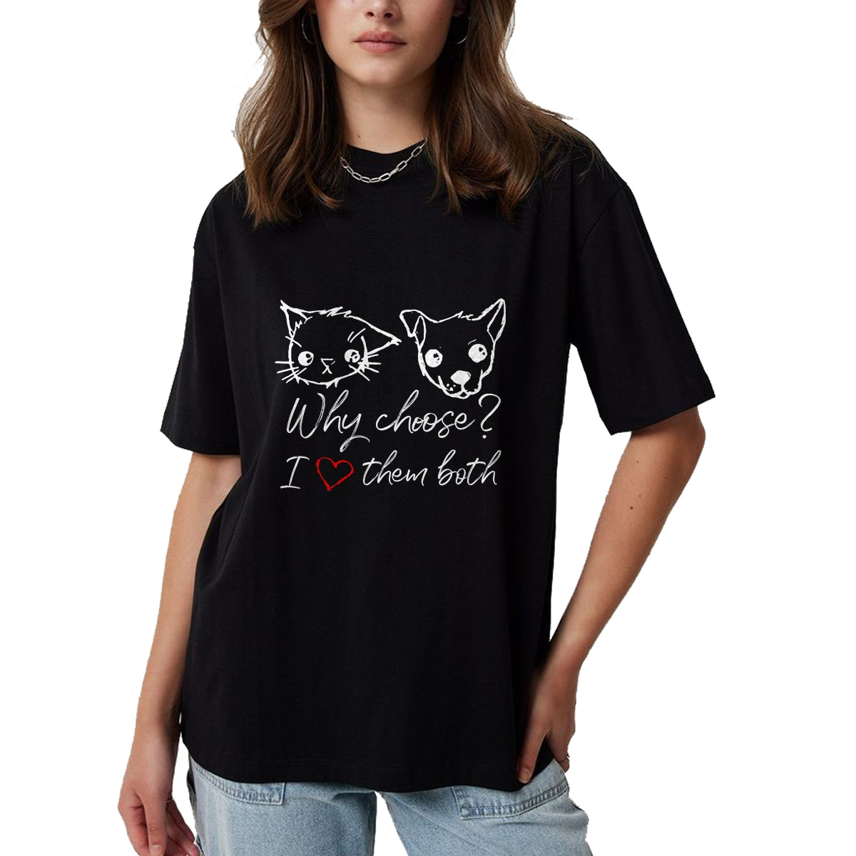 Cat Love Shirt, Funny Cat Lover Gift UnisexT-Shirt/Hoodie/Sweatshirt HLT00 - Cat and Dog Lover I Love Puppies and Kittens T-Shirt (2)