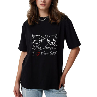 Cat Love Shirt, Funny Cat Lover Gift UnisexT-Shirt/Hoodie/Sweatshirt HLT00 - Cat and Dog Lover I Love Puppies and Kittens T-Shirt (2)