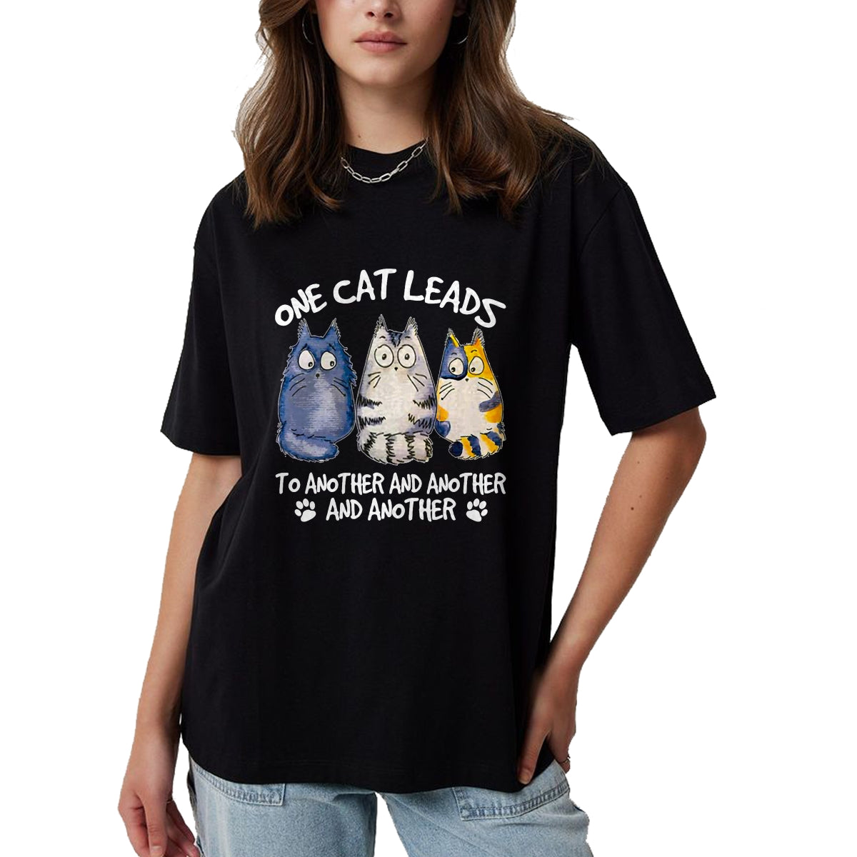 Cat Love Shirt, Funny Cat Lover Gift UnisexT-Shirt/Hoodie/Sweatshirt HLT00 - Funny Cat Design Cat Lover Kitten Cat T-Shirt
