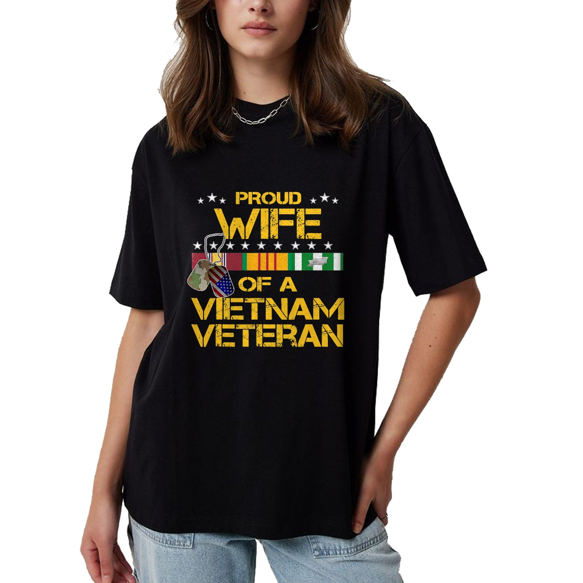 Best Husband Shirt, Wife and Husband Unisex T-Shirt/Hoodie/Sweatshirt HLT00 - Proud Wife of A Vietnam Veteran My Husband is A Hero T-Shirt T-Shirt
