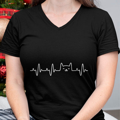 Cat Love Shirt, Funny Cat Lover Gift UnisexT-Shirt/Hoodie/Sweatshirt HLT00 - Cat Heartbeat Love Cats Women_s Girls Cat Lover T-Shirt