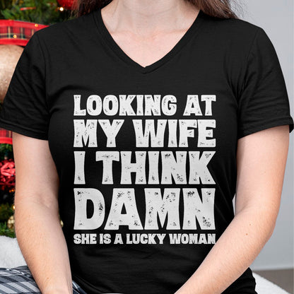Best Husband Shirt, Wife and Husband Unisex T-Shirt/Hoodie/Sweatshirt HLT00 - Funny Dad Joke Quote Gift Shirt for Husband Father from Wife T-Shirt