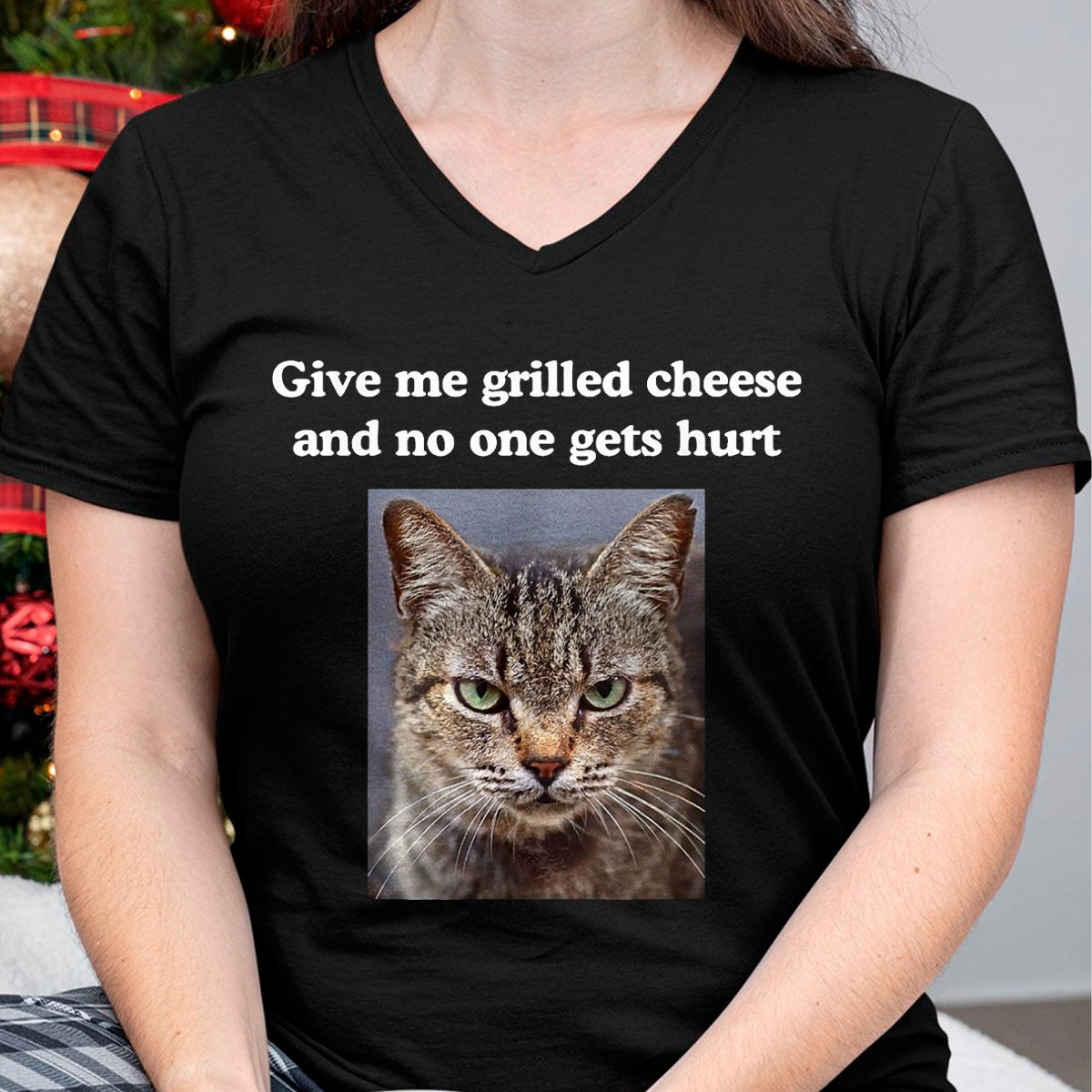 Cat Love Shirt, Funny Cat Lover Gift UnisexT-Shirt/Hoodie/Sweatshirt HLT00 - Funny Sarcastic Gray Tabby Cats Quote Love Grilled Cheese T-Shirt, Women, Dark Heather Grey, Large