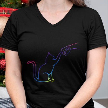 Cat Love Shirt, Funny Cat Lover Gift UnisexT-Shirt/Hoodie/Sweatshirt HLT00 - Cute Pet Tee I Love My Cat Best Friend Fist Bump Cat Lovers T-Shirt, Women, Black, Medium