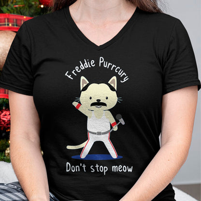 Cat Love Shirt, Funny Cat Lover Gift UnisexT-Shirt/Hoodie/Sweatshirt HLT00 - Don_t Stop Meow Freddie Purrcury Tshirt Gift for Women Men T-Shirt