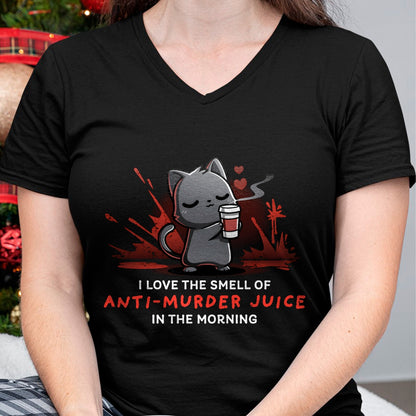 Cat Love Shirt, Funny Cat Lover Gift UnisexT-Shirt/Hoodie/Sweatshirt HLT00 - Cat Drink Coffee I Love The Smell Of Anti Murder Juice Long Sleeve T-Shirt