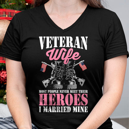 Best Husband Shirt, Wife and Husband Unisex T-Shirt/Hoodie/Sweatshirt HLT00 - Veteran Wife Married Mine Proud Military Veteran Husband T-Shirt