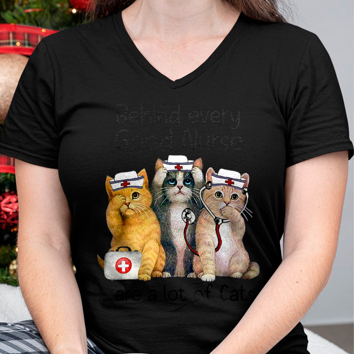 Cat Love Shirt, Funny Cat Lover Gift UnisexT-Shirt/Hoodie/Sweatshirt HLT00 - Gift For Nurses Nursing Who Love Cats Apparel T-Shirt