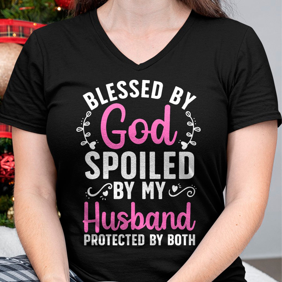 Best Husband Shirt, Wife and Husband Unisex T-Shirt/Hoodie/Sweatshirt HLT00 - Funny Spoiled Wife Art For Women Girls Husband Spoiled Wife T-Shirt