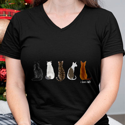 Cat Love Shirt, Funny Cat Lover Gift UnisexT-Shirt/Hoodie/Sweatshirt HLT00 - I Love Cats for Cat Lovers T-Shirt