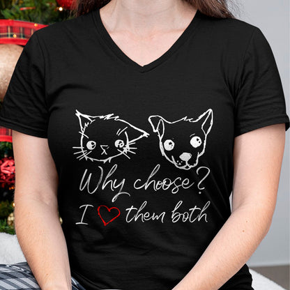 Cat Love Shirt, Funny Cat Lover Gift UnisexT-Shirt/Hoodie/Sweatshirt HLT00 - Cat and Dog Lover I Love Puppies and Kittens T-Shirt
