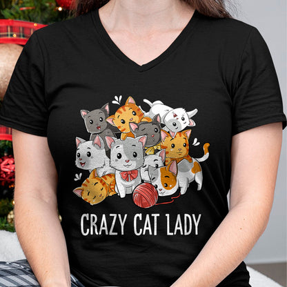 Cat Love Shirt, Funny Cat Lover Gift UnisexT-Shirt/Hoodie/Sweatshirt HLT00 - Crazy Cat Lady Funny Girls Women Kitty Kitten Animal Lover T-Shirt Small