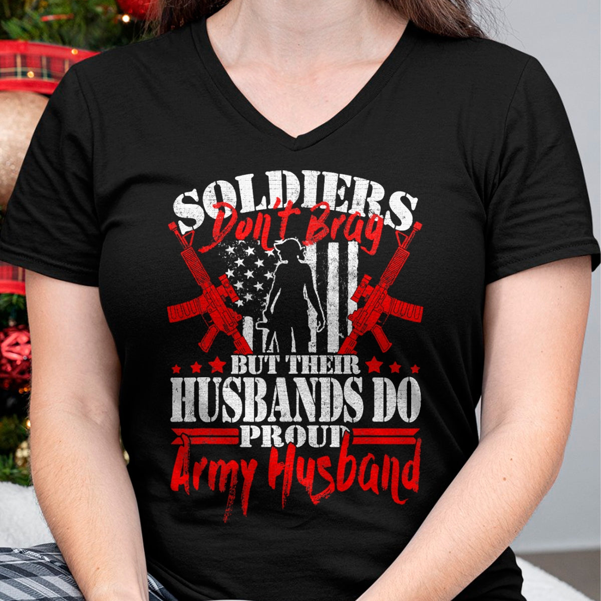 Best Husband Shirt, Wife and Husband Unisex T-Shirt/Hoodie/Sweatshirt HLT00 - Soldiers Don_t Brag Proud Army Husband US Military Spouse T-Shirt