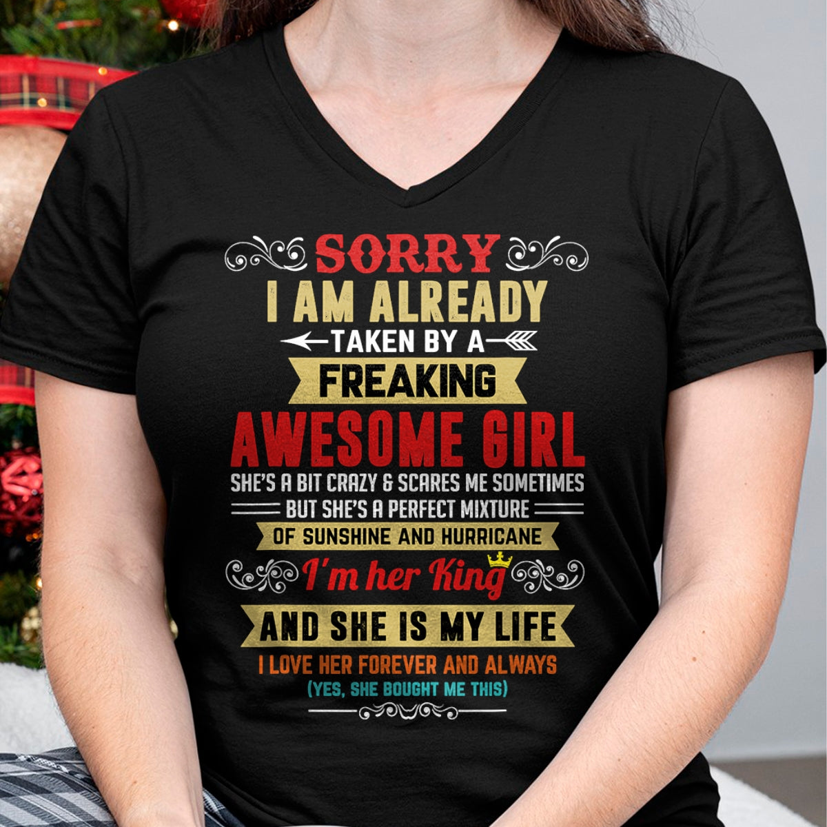 Best Husband Shirt, Wife and Husband Unisex T-Shirt/Hoodie/Sweatshirt HLT00 - Sorry I Am Already Taken By A Freaking Awesome Girl Funny T-Shirt