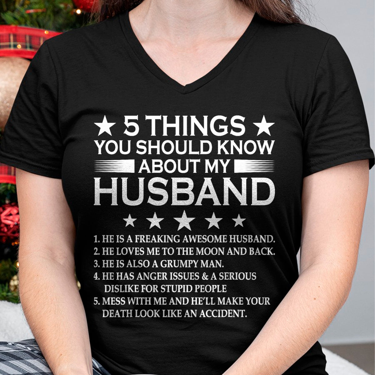 Best Husband Shirt, Wife and Husband Unisex T-Shirt/Hoodie/Sweatshirt HLT00 - 5 Things You Should Know About My Husband Marriage T-Shirt (1)