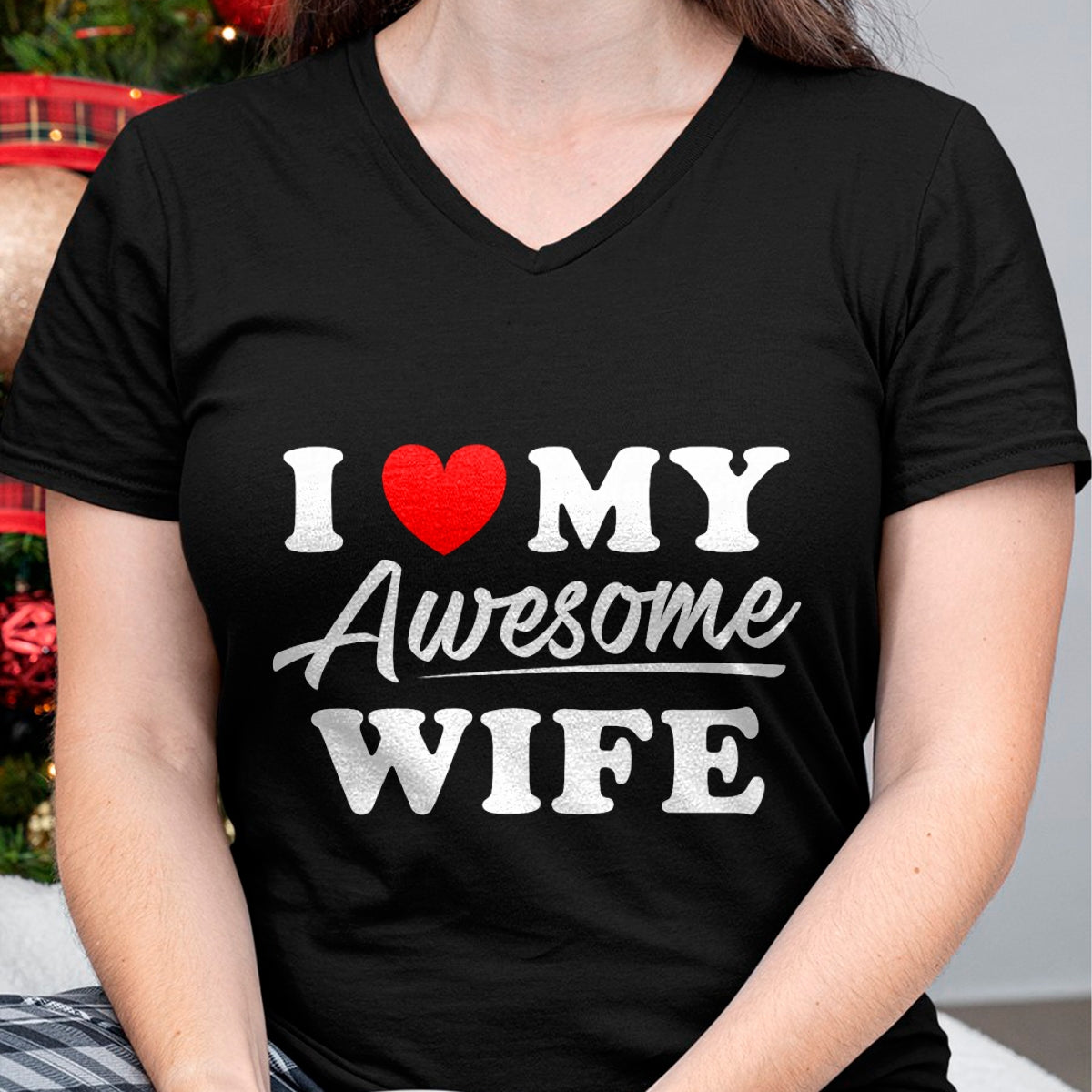 Best Husband Shirt, Wife and Husband Unisex T-Shirt/Hoodie/Sweatshirt HLT00 - I Love My Awesome Wife T Shirt for Men T-Shirt