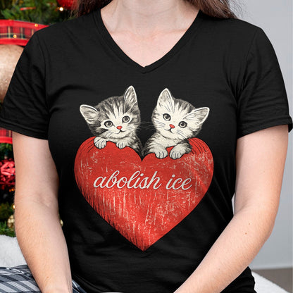 Cat Love Shirt, Funny Cat Lover Gift UnisexT-Shirt/Hoodie/Sweatshirt HLT00 - Abolish ICE, Cute Cat Valentine T-Shirt