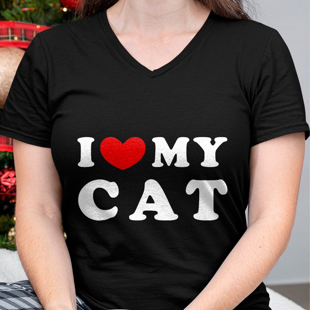 Cat Love Shirt, Funny Cat Lover Gift UnisexT-Shirt/Hoodie/Sweatshirt HLT00 - I Love My Cat, I Heart My Cat T-Shirt, Men, Pink Heather, X-Large