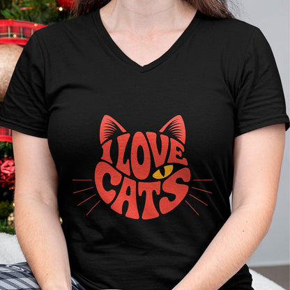 Cat Love Shirt, Funny Cat Lover Gift UnisexT-Shirt/Hoodie/Sweatshirt HLT00 - I Love Cats T-Shirt