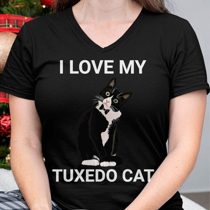 Cat Love Shirt, Funny Cat Lover Gift UnisexT-Shirt/Hoodie/Sweatshirt HLT00 - I Love My Tuxedo Cat, for Tuxedo Cat Lover, Funny Tuxedo Cat T-Shirt