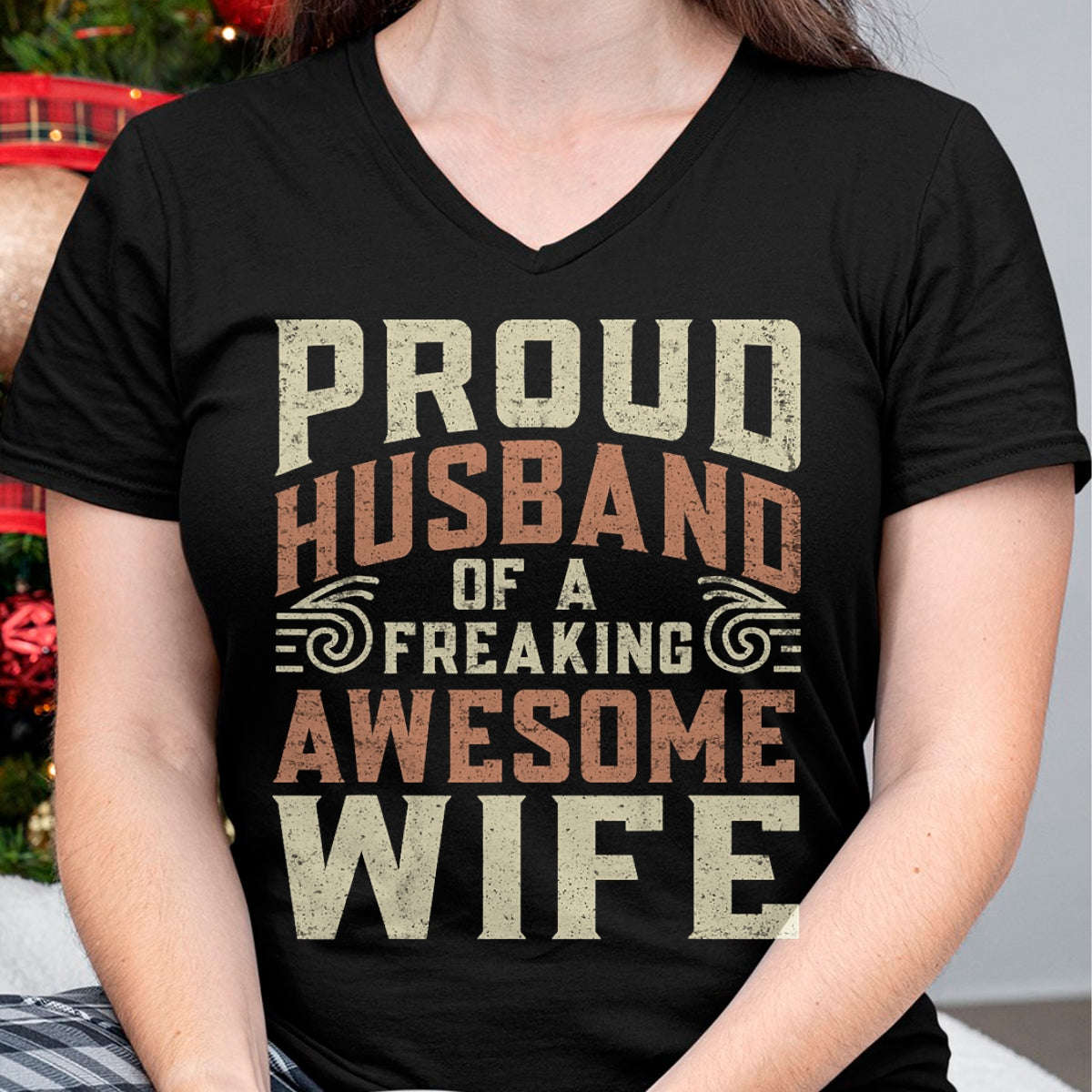 Best Husband Shirt, Wife and Husband Unisex T-Shirt/Hoodie/Sweatshirt HLT00 - Proud Husband Of A Freaking Awesome Wife Men Women T-Shirt