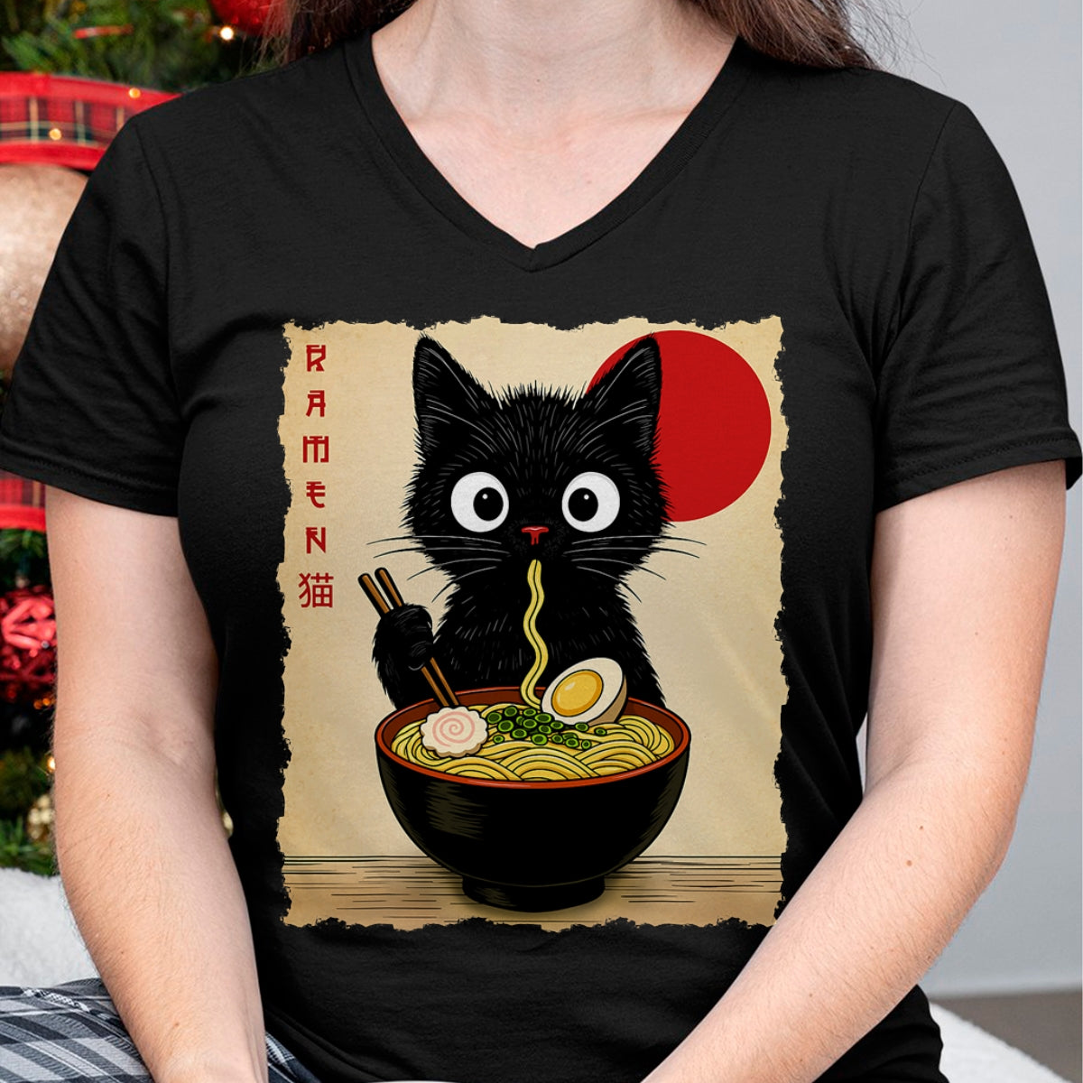 Cat Love Shirt, Funny Cat Lover Gift UnisexT-Shirt/Hoodie/Sweatshirt HLT00 - Anime Cat Ramen Japanese Funny Cat Graphic Tees Anime Gifts T-Shirt
