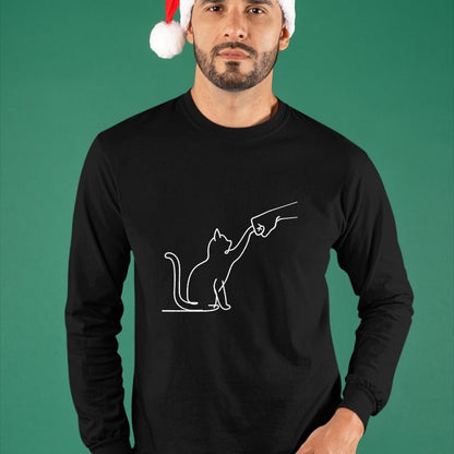 Cat Love Shirt, Funny Cat Lover Gift UnisexT-Shirt/Hoodie/Sweatshirt HLT00 - Cute Pet Tee I Love My Cat Best Friend Fist Bump Paw Cat T-Shirt, Men, Black, 3X-Large