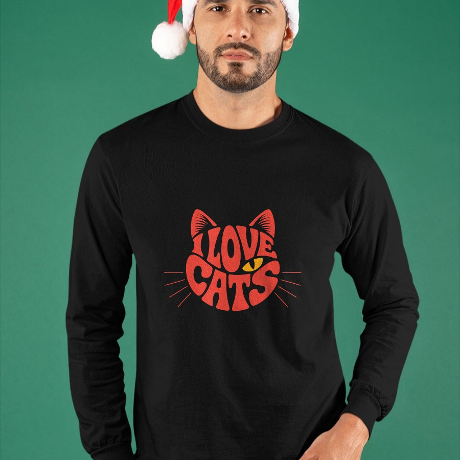 Cat Love Shirt, Funny Cat Lover Gift UnisexT-Shirt/Hoodie/Sweatshirt HLT00 - I Love Cats T-Shirt