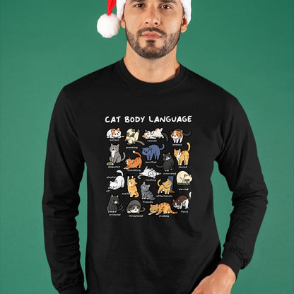 Cat Love Shirt, Funny Cat Lover Gift UnisexT-Shirt/Hoodie/Sweatshirt HLT00 - Cat Body Language Cute Cat Lover Kawaii T-Shirt