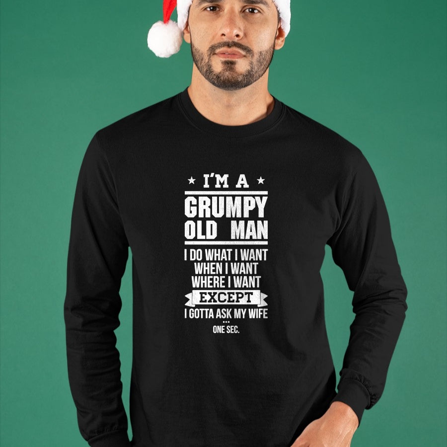 Best Husband Shirt, Wife and Husband Unisex T-Shirt/Hoodie/Sweatshirt HLT00 - I_m A Grumpy Old Man I DO What I Want T-Shirt T-Shirt