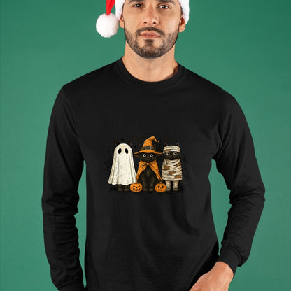 Cat Love Shirt, Funny Cat Lover Gift UnisexT-Shirt/Hoodie/Sweatshirt HLT00 - Retro Black Cat Witch Scary Halloween Pumpkin Women Men Kids T-Shirt