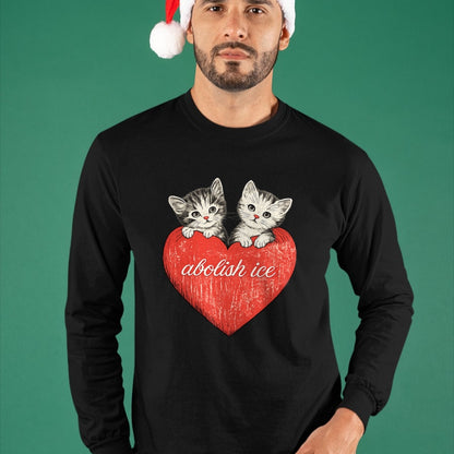 Cat Love Shirt, Funny Cat Lover Gift UnisexT-Shirt/Hoodie/Sweatshirt HLT00 - Abolish ICE, Cute Cat Valentine T-Shirt
