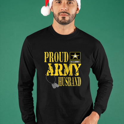 Best Husband Shirt, Wife and Husband Unisex T-Shirt/Hoodie/Sweatshirt HLT00 - Mens Proud Army Husband Shirt Military Pride T Shirt T-Shirt