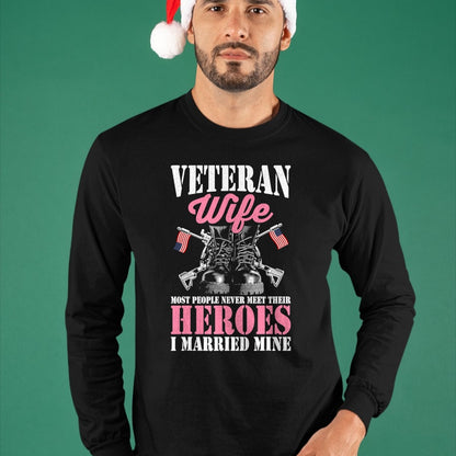 Best Husband Shirt, Wife and Husband Unisex T-Shirt/Hoodie/Sweatshirt HLT00 - Veteran Wife Married Mine Proud Military Veteran Husband T-Shirt