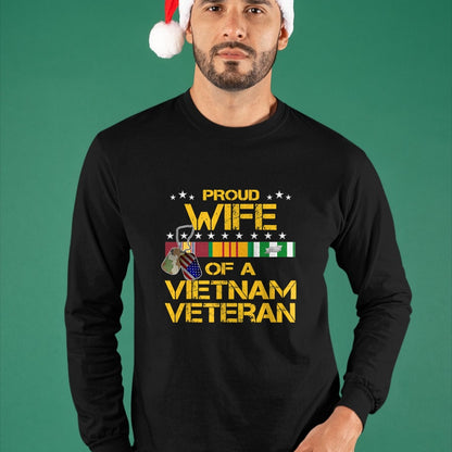 Best Husband Shirt, Wife and Husband Unisex T-Shirt/Hoodie/Sweatshirt HLT00 - Proud Wife of A Vietnam Veteran My Husband is A Hero T-Shirt T-Shirt