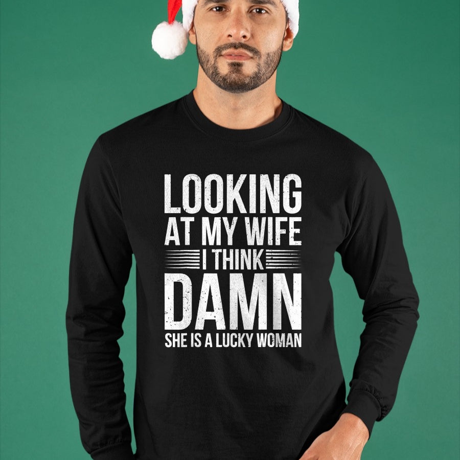 Best Husband Shirt, Wife and Husband Unisex T-Shirt/Hoodie/Sweatshirt HLT00 - Mens Funny Saying Graphic Tee Lucky Husband Sarcastic Humor T-Shirt