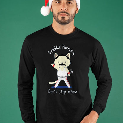 Cat Love Shirt, Funny Cat Lover Gift UnisexT-Shirt/Hoodie/Sweatshirt HLT00 - Don_t Stop Meow Freddie Purrcury Tshirt Gift for Women Men T-Shirt