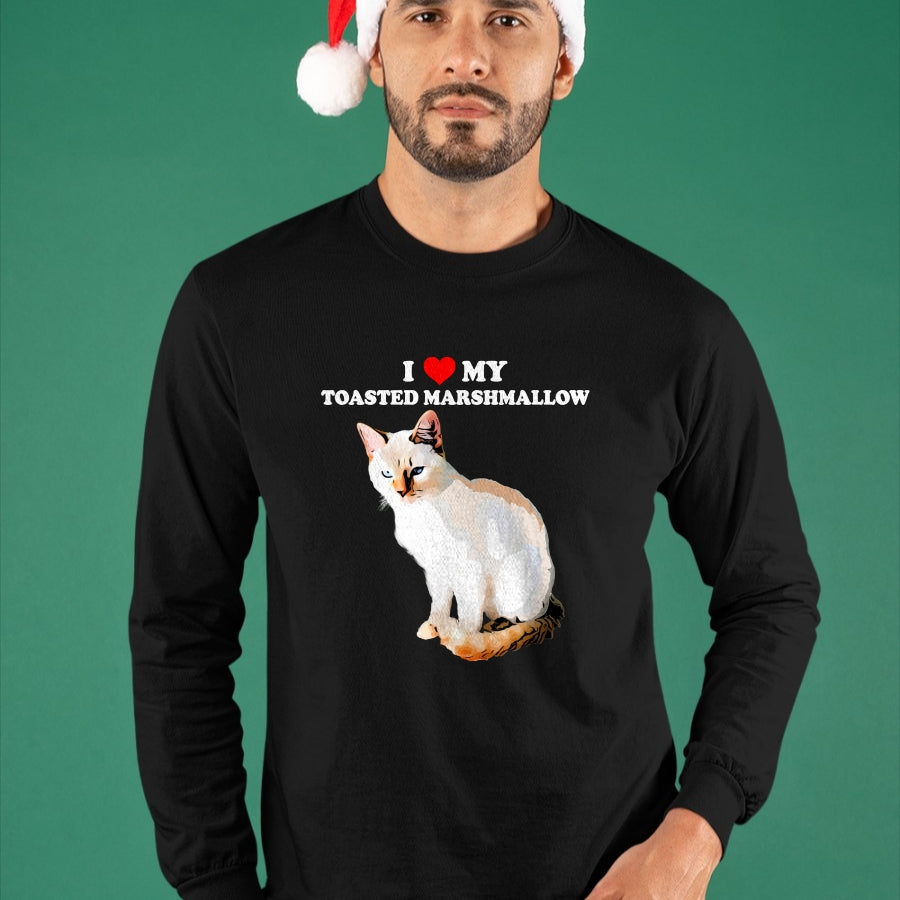 Cat Love Shirt, Funny Cat Lover Gift UnisexT-Shirt/Hoodie/Sweatshirt HLT00 - I Love My Toasted Marshmallow Flame Point Siamese Cat Kitten T-Shirt