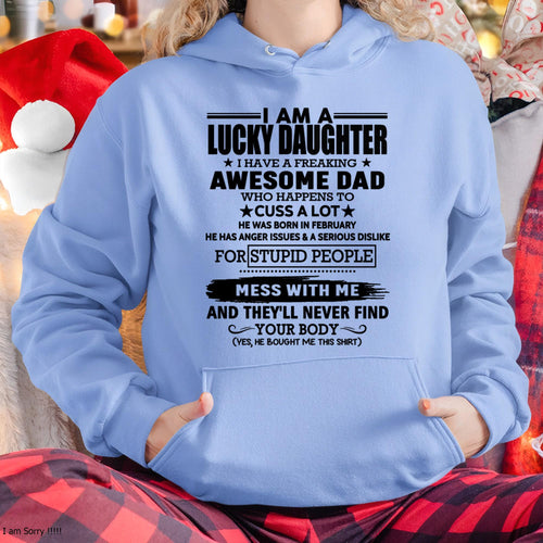 February - I'm Lucky Daughter - Gift for Daughter from Dad - LUAN02 (SKU-T1406DD-02)