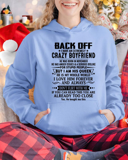 November - Back Off I Have An Extremely Crazy Boyfriend - Gift For Wife From Husband - LUAN11 (SKUT-BACKOFF-11)