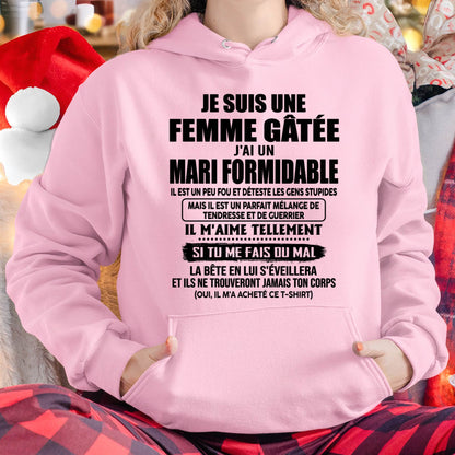 FEMME GÂTÉE - MARI FORMIDABLE - TENDRESSE & GUERRIER - CADEAU PARFAIT DU MARI À SA FEMME - LUAN00 (SKU2608-631-00)
