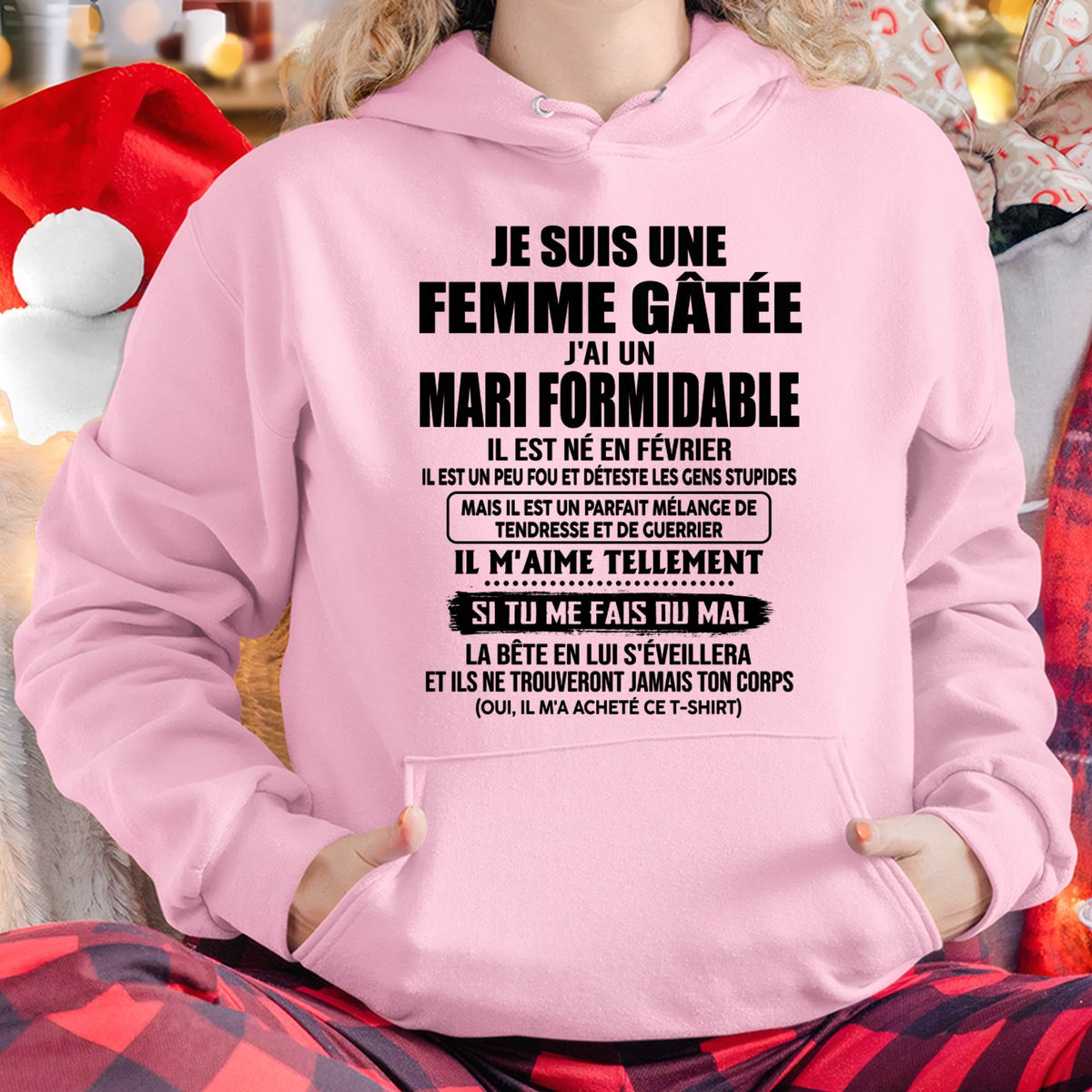 FÉVRIER - FEMME GÂTÉE - MARI FORMIDABLE - TENDRESSE & GUERRIER - CADEAU PARFAIT DU MARI À SA FEMME - LUAN02 (SKU2608-631-02)